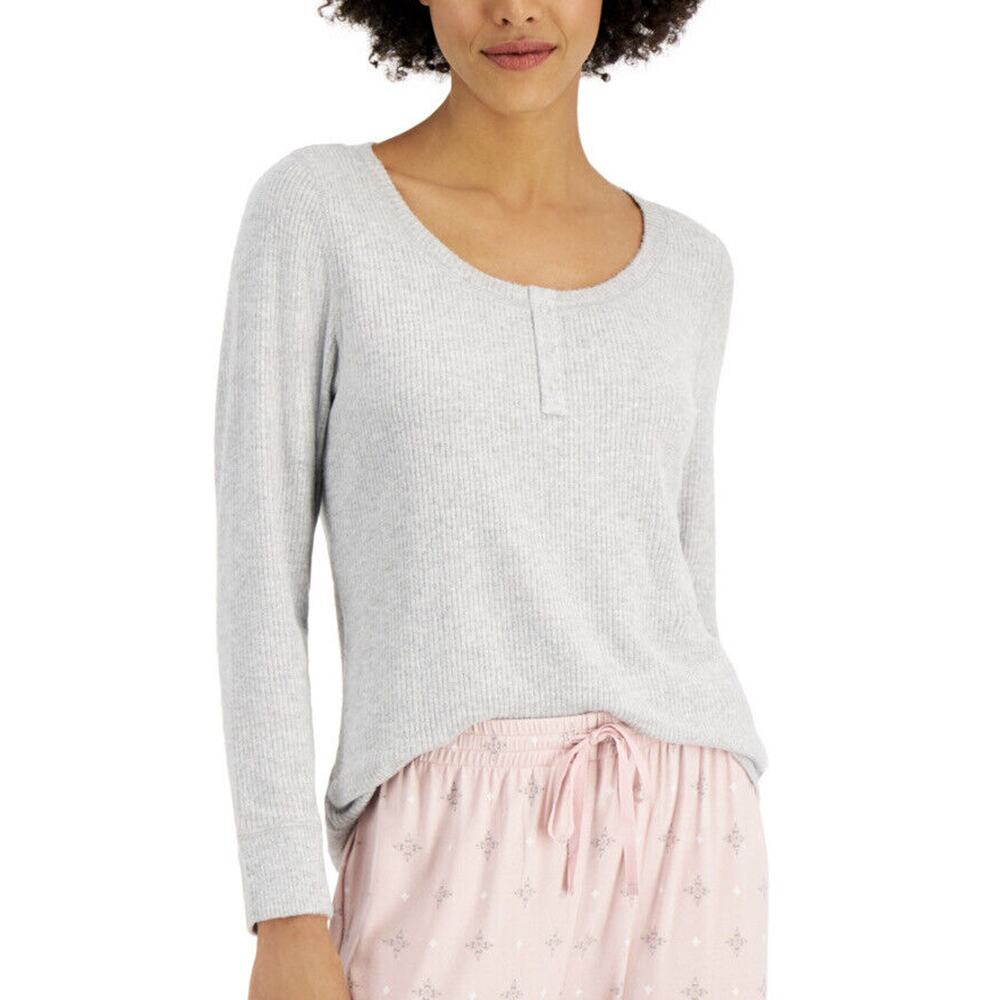 New Charter Club Intimates Womans Sz XL Ribbed Henley T-Shirt Pajama Top NWT